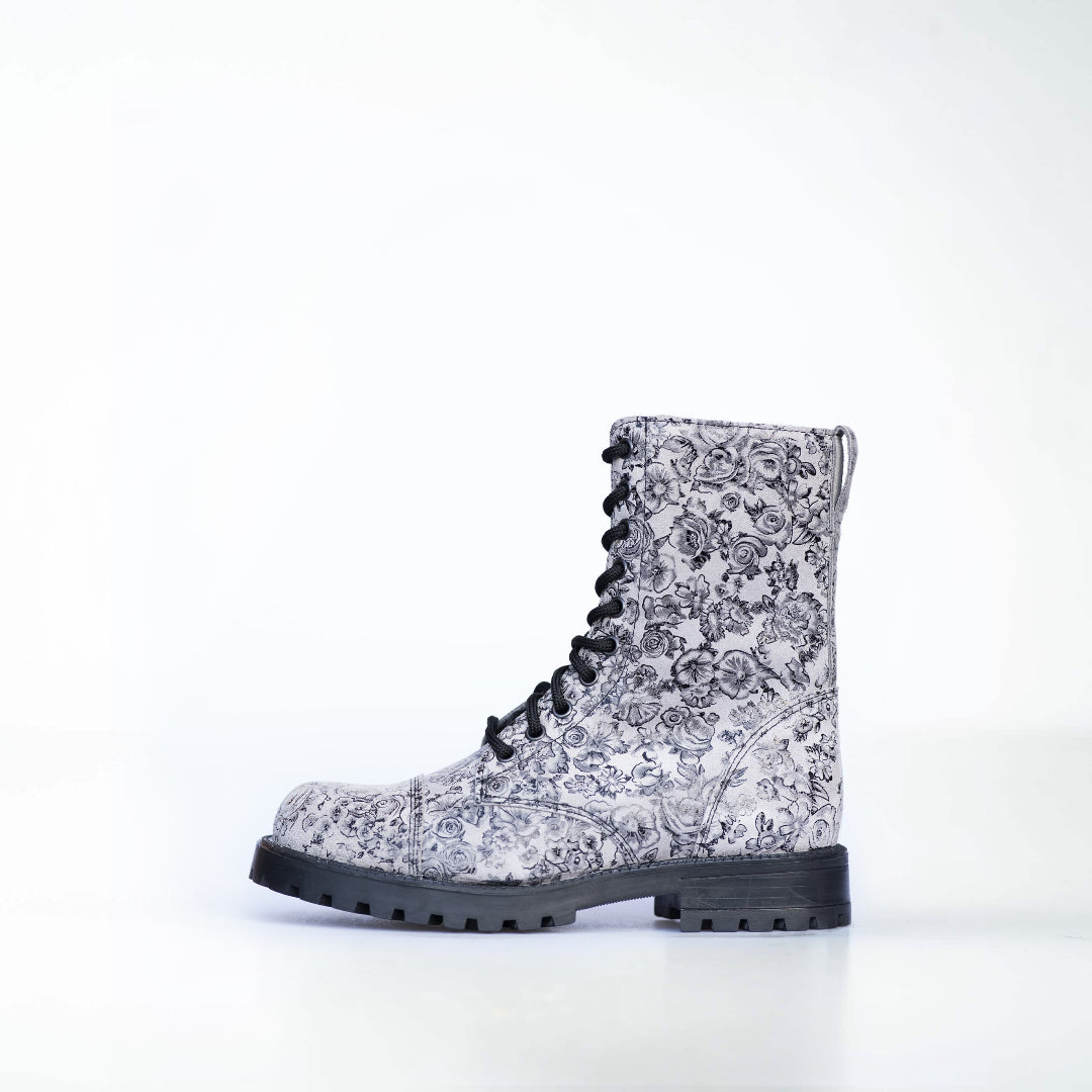 511 Harmaa kukka saappaat / 511 Gray Flower