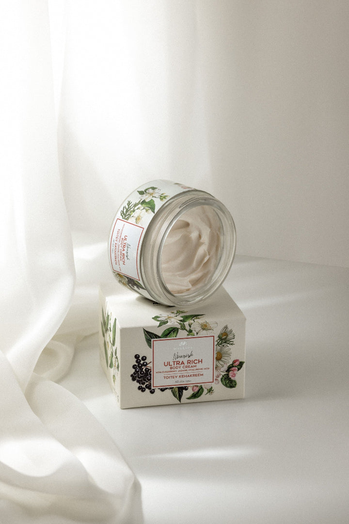 Nourishing Body Cream With Elderberry, Jasmine And Hyaluronic Acid, 200 ml